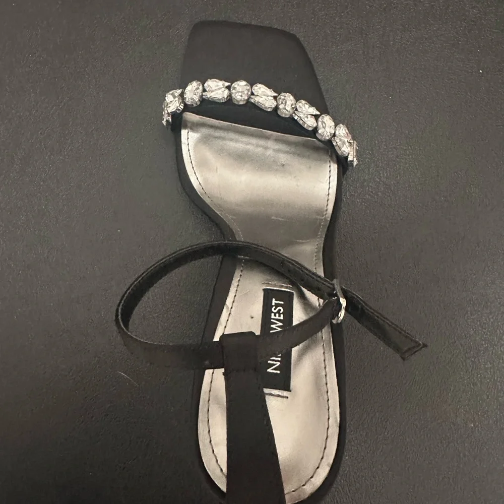 Nine West Jazmin Crystal Ankle Strap Heels - Picture 8 of 10